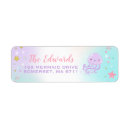 Search for mermaid party return address labels Magical