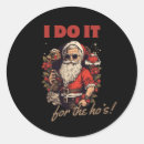 Search for funny santa stickers Xmas
