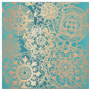 Search for gold and teal fabric Pattern