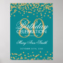 Search for 80th birthday for woman party decor Gold