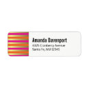 Search for gold stripe return address labels Pink