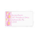 Search for gerbera daisy wedding return address labels Pink