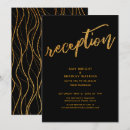 Search for black and gold reception invitations Elopement