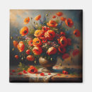 Search for red poppies magnets Floral
