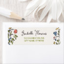 Search for whimsical floral return address labels Hand drawn