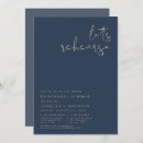 Search for gold rehearsal dinner invitations Navy blue and gold