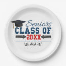 Search for red and blue graduation plates High school graduation
