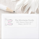 Search for white bunny return address labels Funny