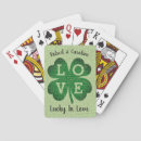 Search for lucky shamrock playing cards St patrick's day