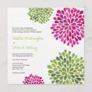Search for hot pink and green wedding invitations Dahlia