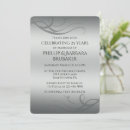 Search for elegant 25th wedding anniversary invitations Silver
