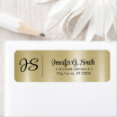 Search for metalic return address labels Gold