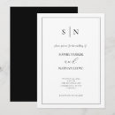 Search for with chic frame invitations Initials or monogram