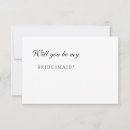 Search for winter wedding bridesmaid cards Contemporary subtle chic elegant