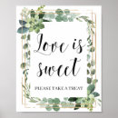 Search for love is sweet sign posters Summer bridal shower