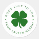 Search for for good luck stickers Four leaf clover