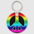 Search for peace sign key rings Rainbow colours