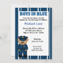 Search for police kids birthday invitations Children