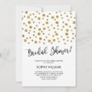 Search for gold confetti bridal shower invitations Black and gold