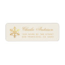 Search for gold snowflake return address labels Script