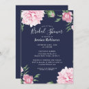 Search for navy and pink bridal shower invitations Blush