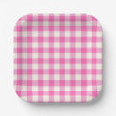 Search for pink gingham plates Plaid