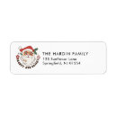 Search for cute santa claus return address labels Retro