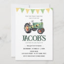 Search for tractor 1st birthday invitations Watercolor