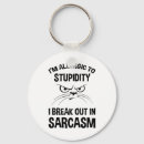 Search for sarcasm key rings Cat