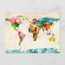 Search for world map postcards Globe