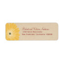 Search for yellow daisy return address labels Elegant