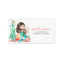 Search for mermaid birthday party return address labels Sea