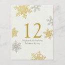 Search for snowflake wedding postcards Gold