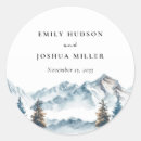 Search for mountain wedding stickers Pine tree