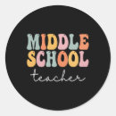 Search for middle school teacher stickers Happy