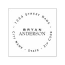 Search for round return address labels rubber stamps Modern
