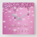 Search for pink drip clocks Sparkle