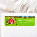 Search for red barn return address labels Birthday party