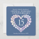 Search for 15th wedding anniversary invitations Heart