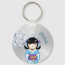 Search for cute japanese girl key rings Kokeshi doll