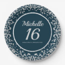 Search for navy blue and silver plates Elegant