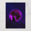 Search for howling wolf at moon postcards Animal