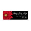 Search for red daisy return address labels Elegant