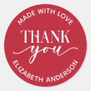 Search for thank you red stickers Business