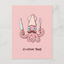 Search for cute seafood postcards Cartoon