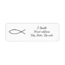 Search for christian fish return address labels Jesus