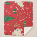 Search for vintage christmas blankets Red