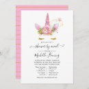 Search for pink unicorn invitations Unicorns