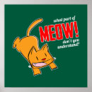 Search for funny cartoon cat posters Meow