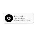 Search for pool ball return address labels Snooker